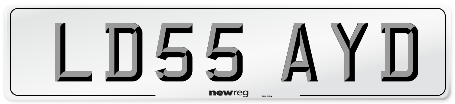 LD55 AYD Number Plate from New Reg